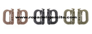 Mosquetones Fastener PVC 2 piezas Arido, Negro o Verde