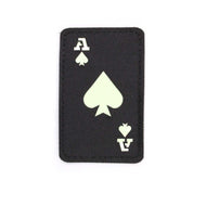 Parche Carta as de pica Fluorescente Negro