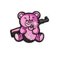 Parche PVC 3D terror tedy rosa