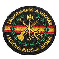 Parche bordado legionarios a luchar con velcro negro/amarillo