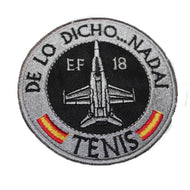 Parche bordado avion EF18 De lo dicho nada