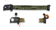 Brazalete paracord con brujula, silbato y led "Multicam"