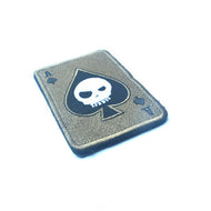 Parche bordado carta pica calavera