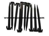 Piqueta pvc pack 10 UDS 20 cm negra