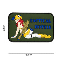 Parche pvc 3D mujer tactical hottie verde/amarillo