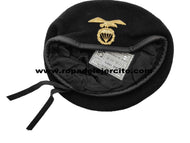 Boina negra con escudo bripac "dorado" Talla 57 (original ET)