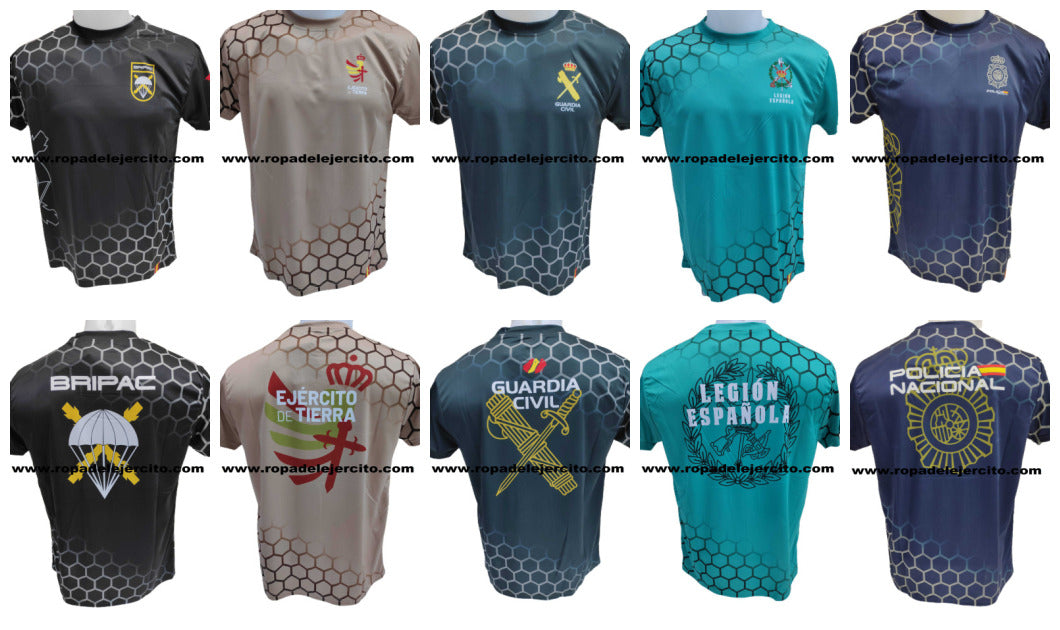 Camisetas Bripac, E.Tierra, Guardia Civil, Legión y Policia