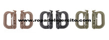 Mosquetones Fastener PVC 2 piezas Arido, Negro o Verde