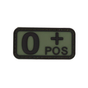 Parche PVC Sanguíneo "Modelo 2" 0+ verde