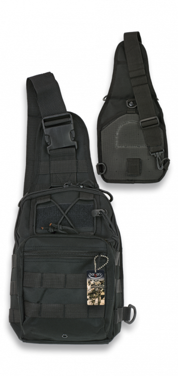 Mochila Bandolera Negra 4 litros
