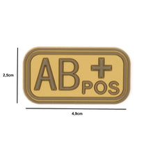 Parche PVC Sanguíneo "Modelo 2" AB+ Tan