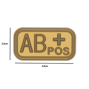 Parche PVC Sanguíneo "Modelo 2" AB+ Tan