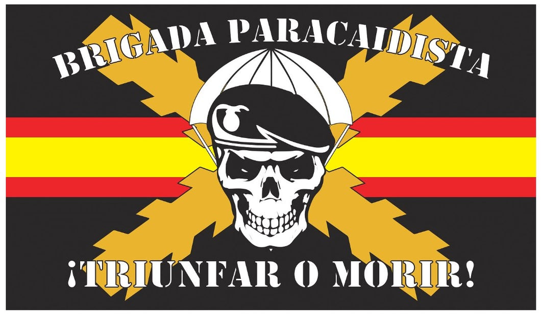 Bandera España Brigada Paracaidista Triunfar o Morir