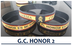 Pulsera goma silicona El honor es mi divisa Guardia Civil