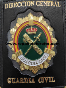 Cartera porta placa de piel Guardia Civil Direccion general "Hecha a mano en España"