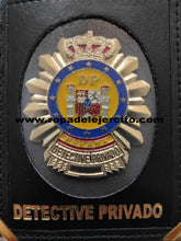 Cartera porta placa de piel Detective Privado "Hecha a mano en España"