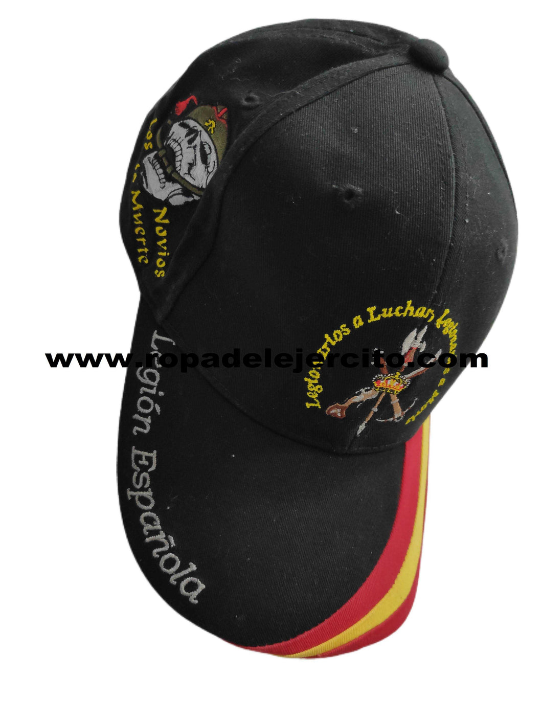 Gorra negra bordada Legion Española legionarios a luchar