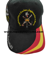 Gorra negra bordada Legion Española legionarios a luchar