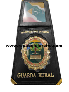 Cartera porta placa de piel de Guarda Rural "Hecha a mano en España"
