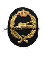 Emblema boina carros c/fieltro negro/amarillo