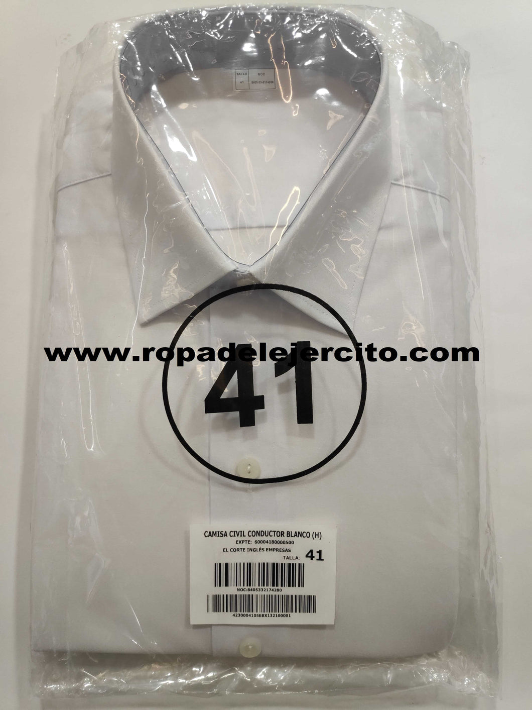 Camisa de bonito blanca Manga Larga 