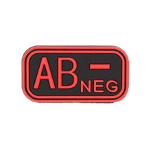 Parche PVC Sanguíneo AB NEGATIVO NEGRO-ROJO