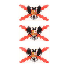 3 pegatinas abultadas pequeñas Borgoña Aguila