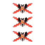 3 pegatinas abultadas pequeñas Borgoña Aguila