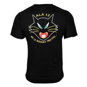 Camiseta ala 12 gato negra