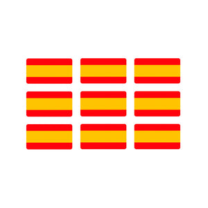 Pegatina abultada peq 9PCS bandera España