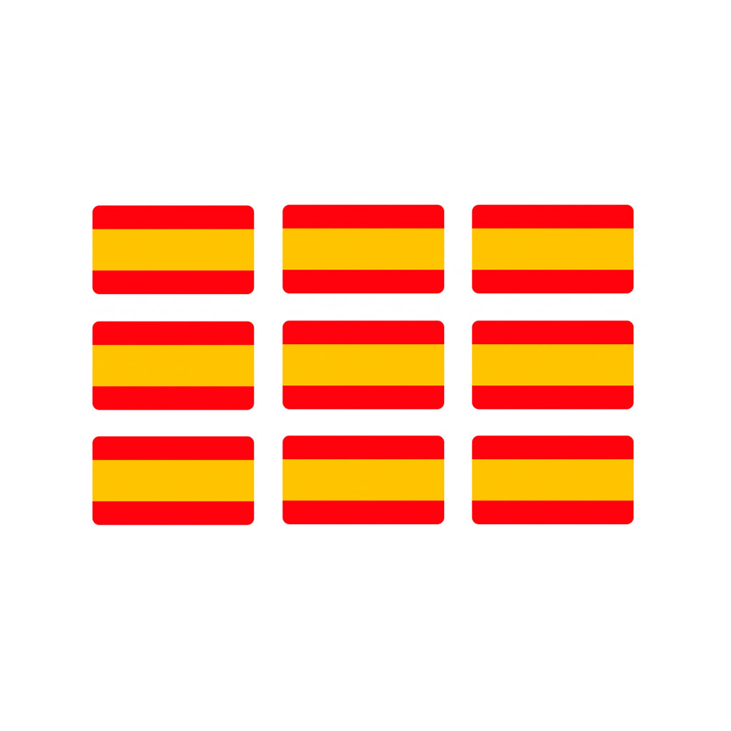 Pegatina abultada peq 9PCS bandera España