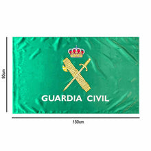 Bandera raso guardia civil verde 150x90
