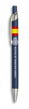 Boligrafo azul bandera aluminio policia nacional