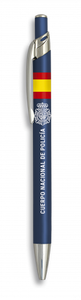 Boligrafo azul bandera aluminio policia nacional