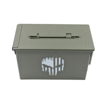 Caja metalica Grande cal.50 nueva Punisher verde