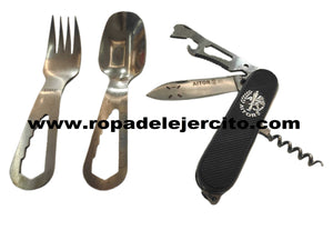 Cubiertos negros "Aitor" (original de la UME)