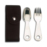 Cuchara y Tenedor con Funda Negra