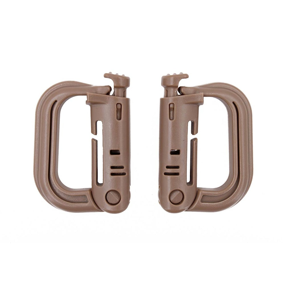 Mosquetones Fastener PVC 2 piezas Arido, Negro o Verde
