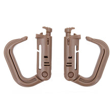 Mosquetones Fastener PVC 2 piezas Arido, Negro o Verde