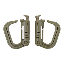 Mosquetones Fastener PVC 2 piezas Arido, Negro o Verde