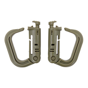 Mosquetones Fastener PVC 2 piezas Arido, Negro o Verde
