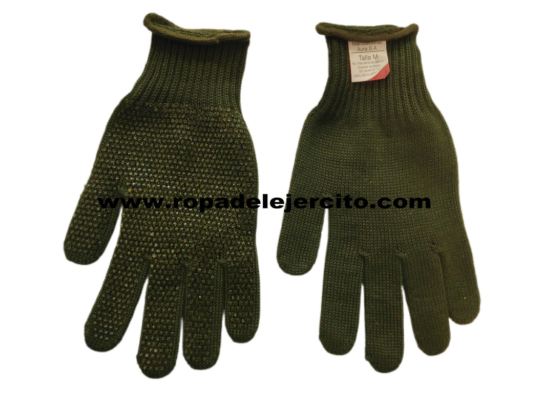 Guantes verdes de kevlar 
