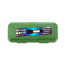 Linterna LED Recargable con zoom, Clip C/USB y caja