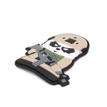 Parche PVC 3D oso panda tactico beige-blanco