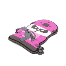Parche PVC 3D oso panda tactico rosa