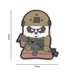 Parche PVC 3D oso panda tactico verde