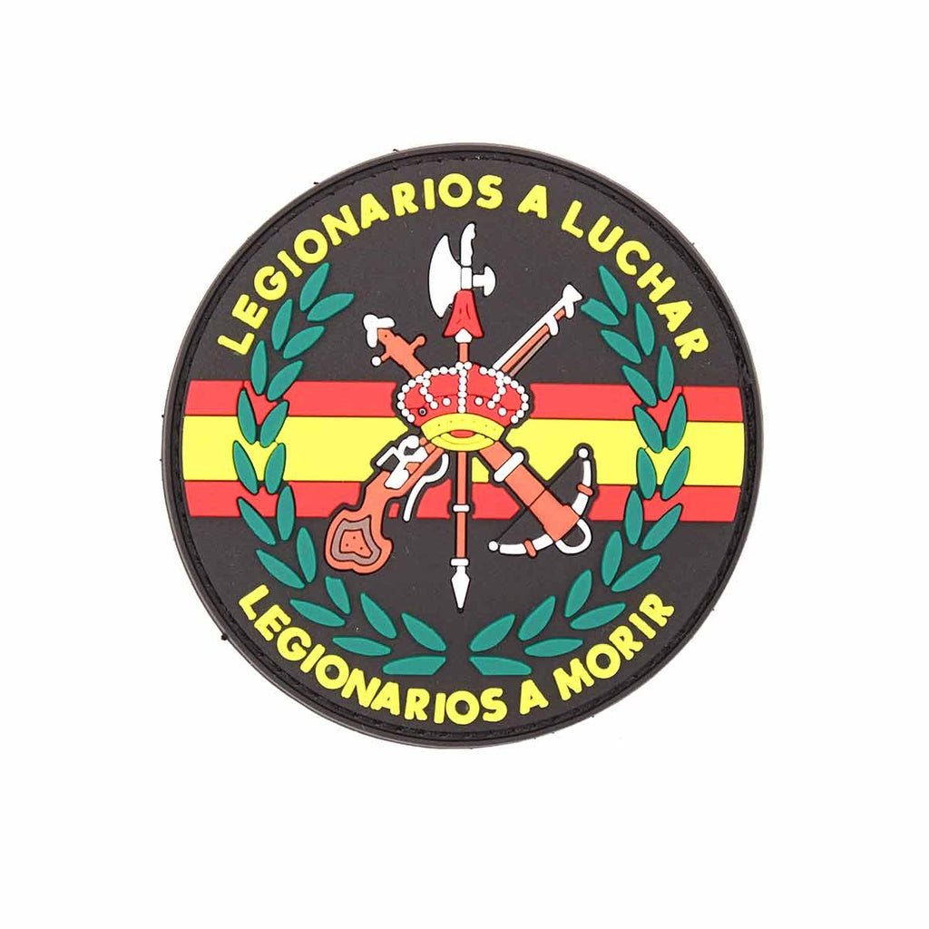 Parche PVC legionarios a luchar con velcro negro/amarillo