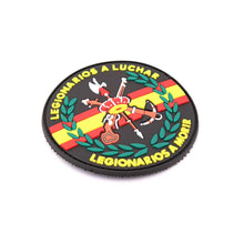 Parche PVC legionarios a luchar con velcro negro/amarillo