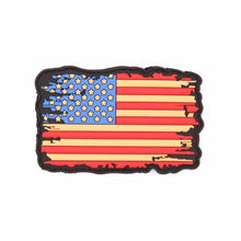 Parche bandera PVC 3D USA Blanco-Rojo