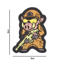 Parche PVC 3D Jabali tactico coyote